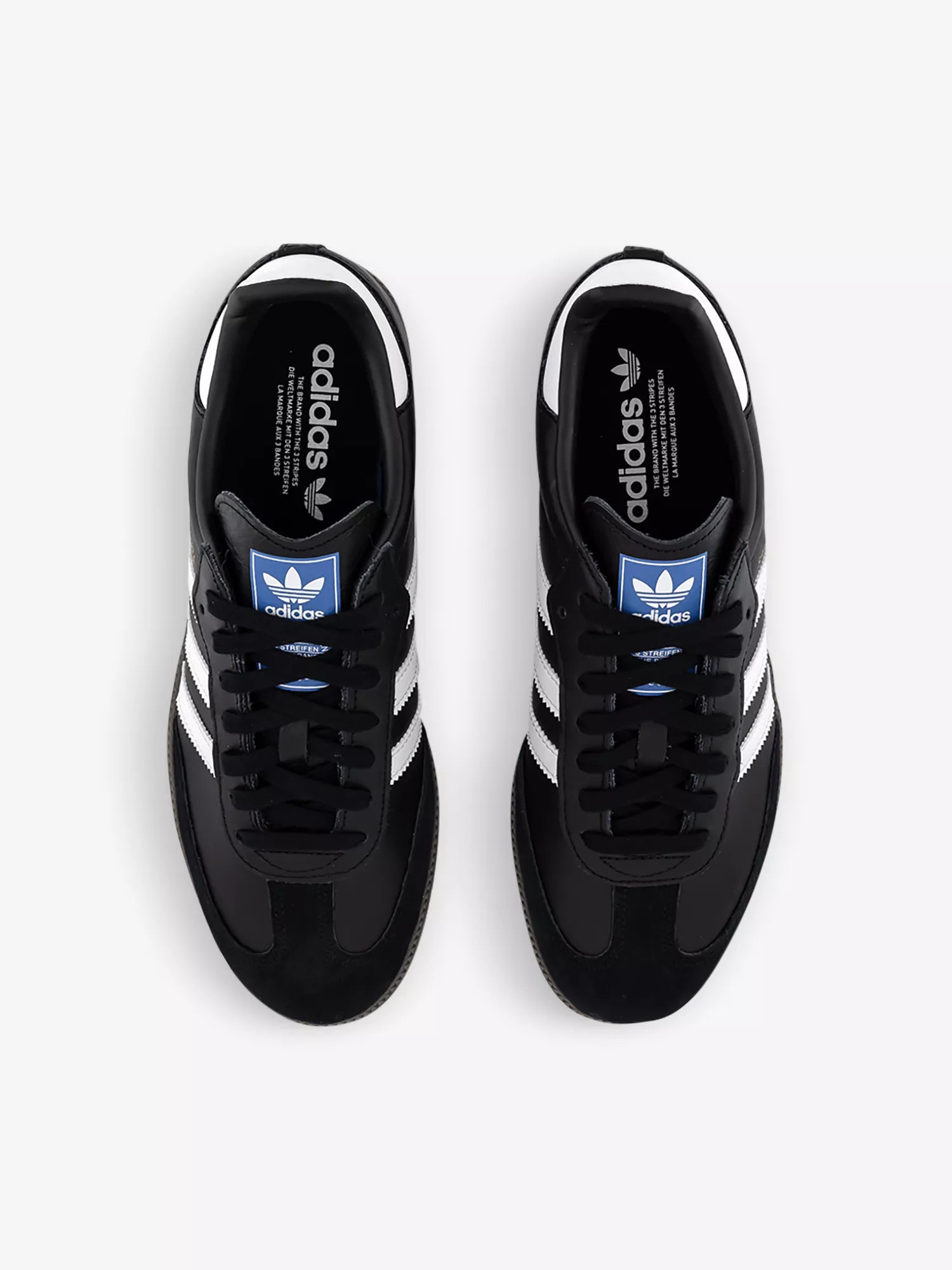 Adidas Black gum Samba OG logo-print leather low-top trainers