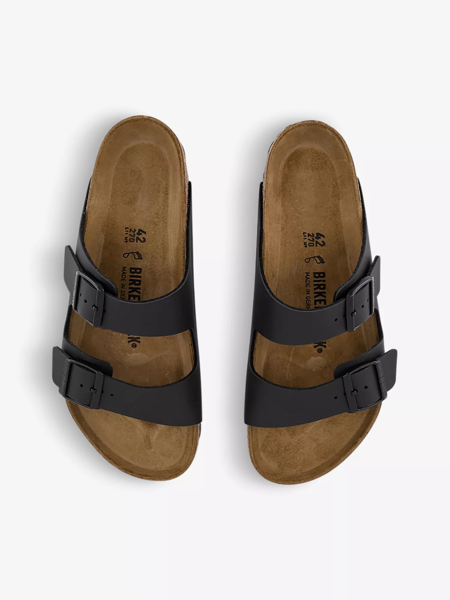 Birkenstock Arizona Black two-strap leather sandals