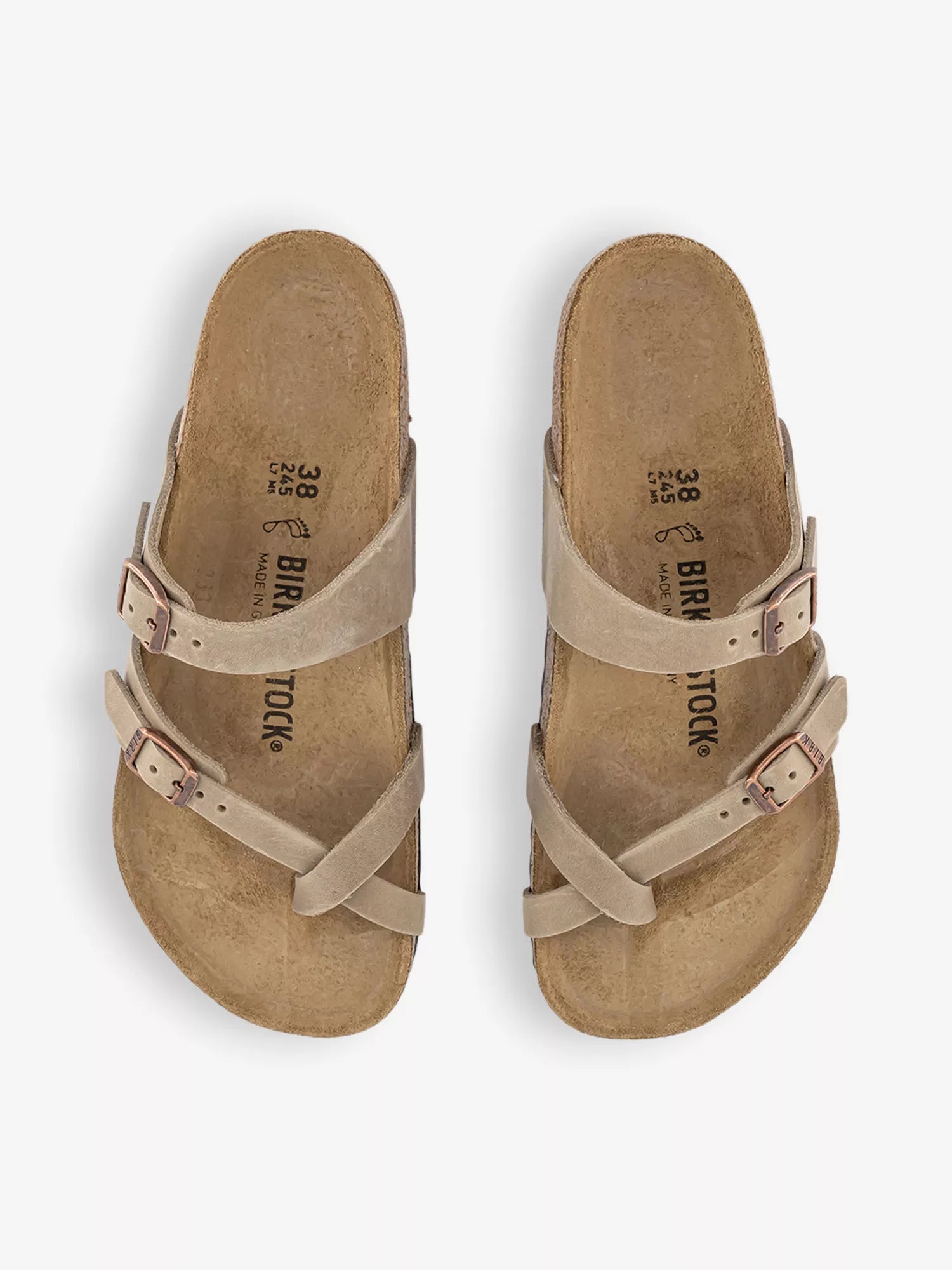 Birkenstock Mayari cross-strap faux-leather sandals