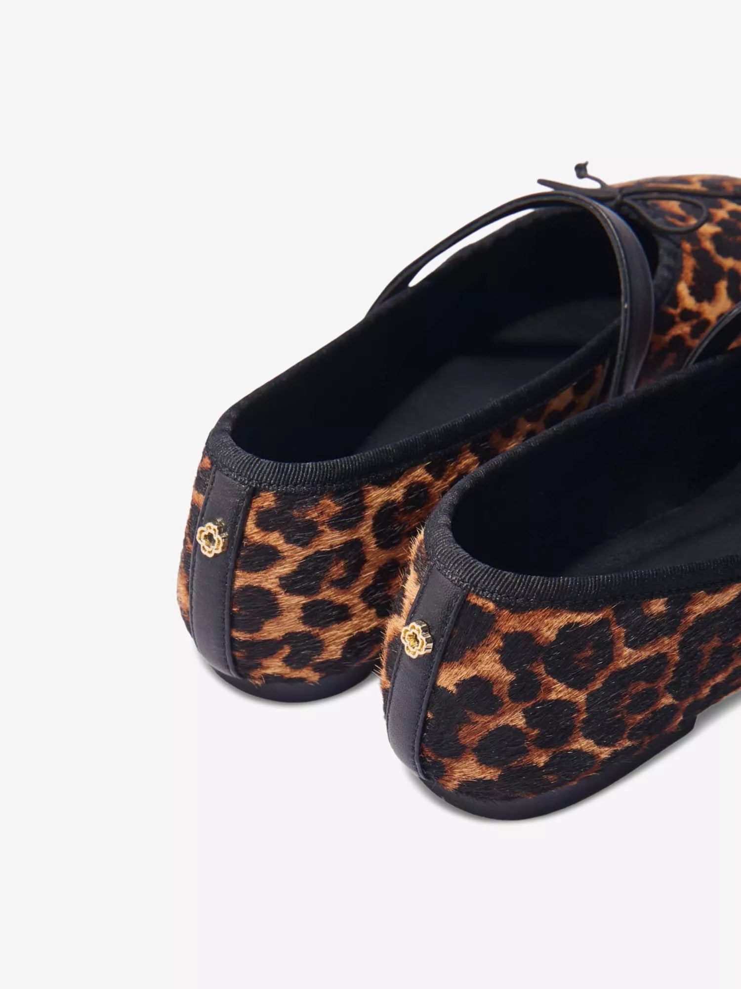 Maje Faby Leopard-Pattern Calf-Hair Ballerina Shoes