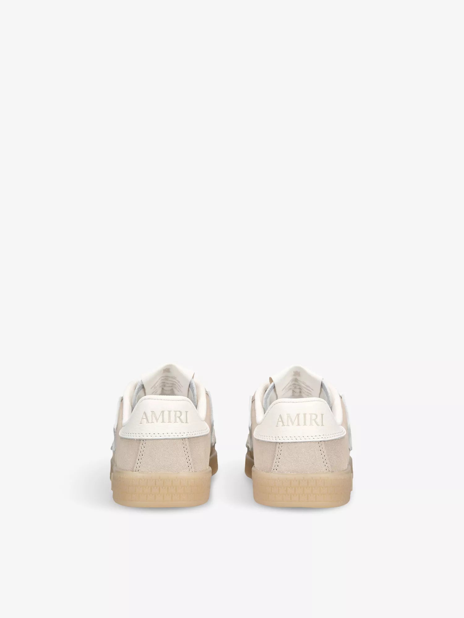 AMIRI Pacific Bones logo-embossed suede low-top trainers