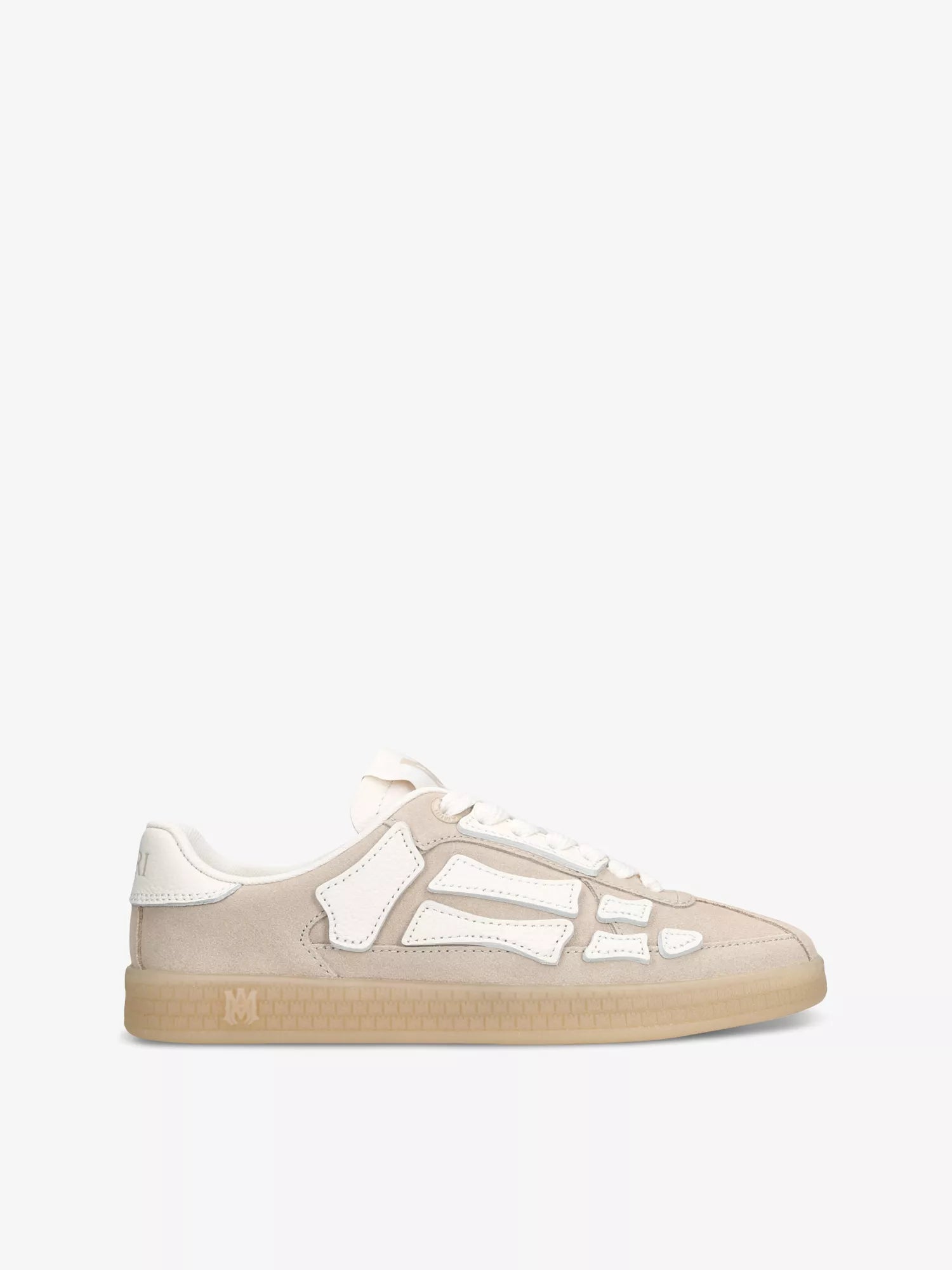 AMIRI Pacific Bones logo-embossed suede low-top trainers