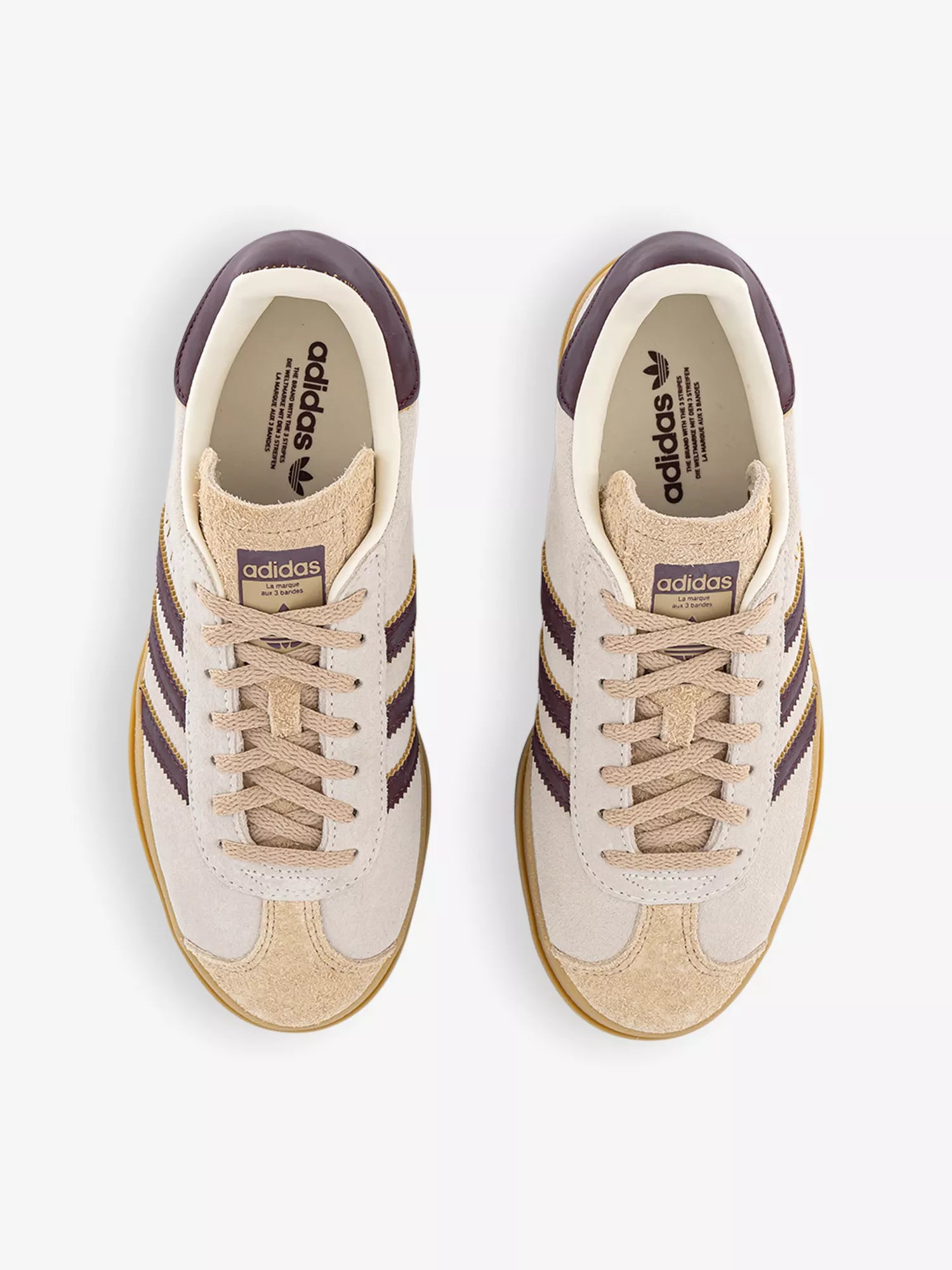 ADIDAS Gazelle Bold brand-stripe suede low-top trainers